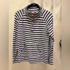 Lilly Pulitzer Striped Blue and White Pullover